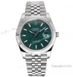 JVS Factory Swiss 3235 Rolex Datejust 2 Green Motif Jubilee Watch Super Clone
